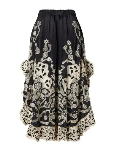 Sea Gracelyn Ruffled Lace-trimmed Cotton Wide-leg Pants | Thumbnail 1