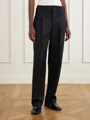AMI PARIS Pleated Wool-gabardine Wide-leg Pants | Thumbnail 3 AMI PARIS Pleated Wool-gabardine Wide-leg Pants | Thumbnail 3