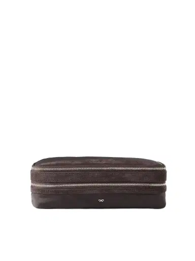 Anya Hindmarch Suede-trimmed Shell Cosmetics Case | Thumbnail 1 Anya Hindmarch Suede-trimmed Shell Cosmetics Case | Thumbnail 1