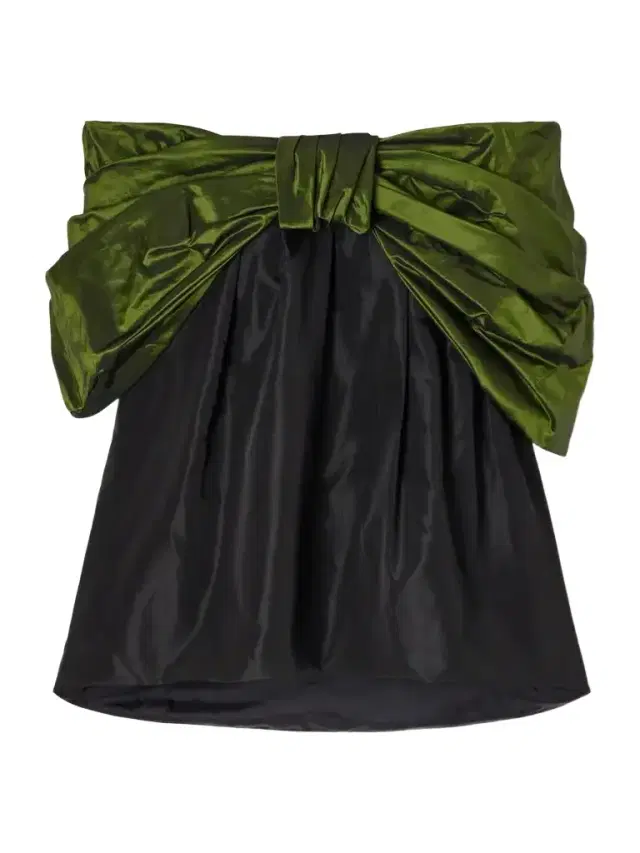 Simone Rocha Bow-detailed Gathered Taffeta Blouse