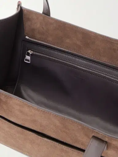 JW Anderson Loafer Cabas Leather-trimmed Suede Tote | Thumbnail 6 JW Anderson Loafer Cabas Leather-trimmed Suede Tote | Thumbnail 6