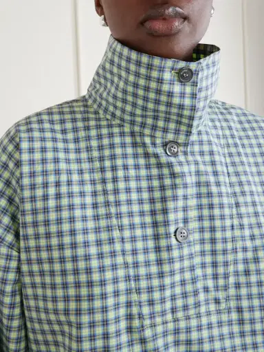 Marni Gathered Checked Cotton Blouse | Thumbnail 5 Marni Gathered Checked Cotton Blouse | Thumbnail 5