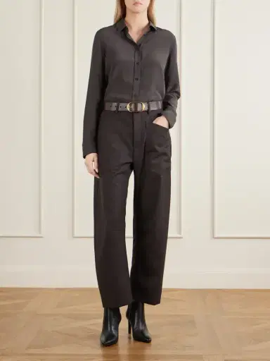 Nili Lotan Shon Wool-gabardine Barrel-leg Pants | Thumbnail 2