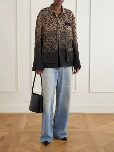 R13 Abu Distressed Leopard-print Cotton Jacket | Thumbnail 2