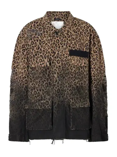 R13 Abu Distressed Leopard-print Cotton Jacket | Thumbnail 1