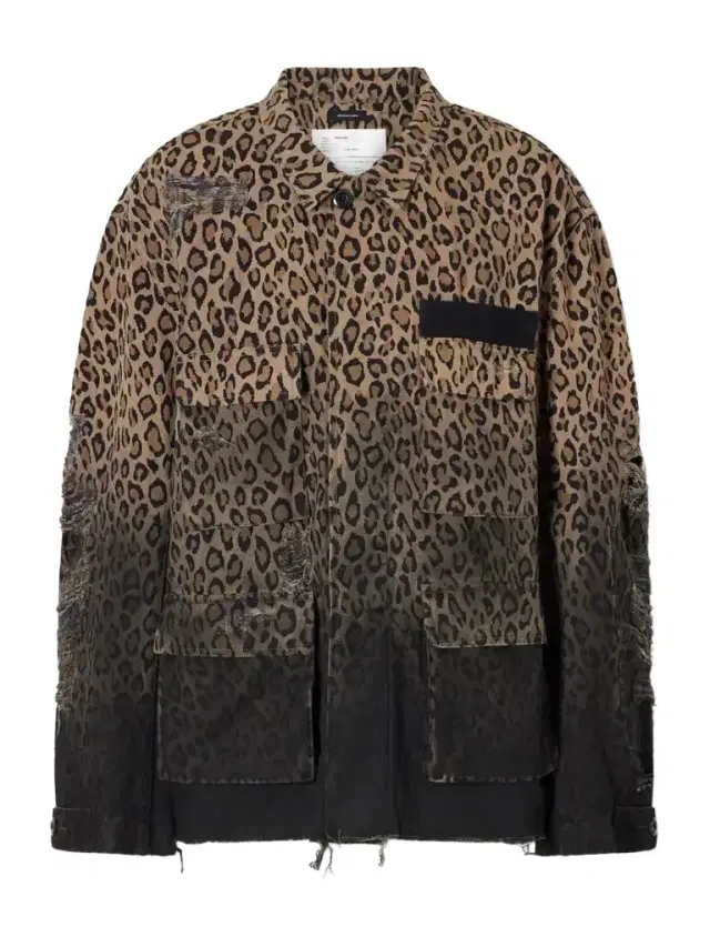 R13 Abu Distressed Leopard-print Cotton Jacket