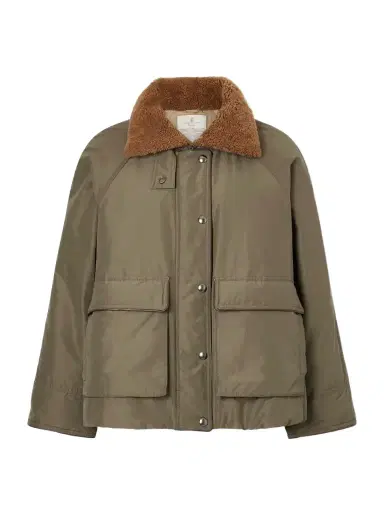 Brunello Cucinelli Shearling-trimmed Padded Cotton-blend Down Jacket | Thumbnail 1 Brunello Cucinelli Shearling-trimmed Padded Cotton-blend Down Jacket | Thumbnail 1