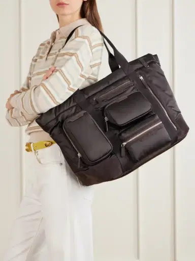 Anya Hindmarch Travel Leather-trimmed Shell Weekend Bag | Thumbnail 2 Anya Hindmarch Travel Leather-trimmed Shell Weekend Bag | Thumbnail 2