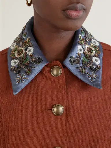 Veronica Beard Laramie Dickey Sequin And Bead-embellished Twill Jacket | Thumbnail 4 Veronica Beard Laramie Dickey Sequin And Bead-embellished Twill Jacket | Thumbnail 4