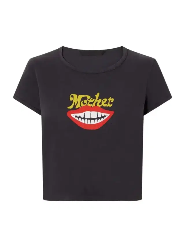 Mother The Itty Bitty Ringer Cropped Printed Cotton-jersey T-shirt
