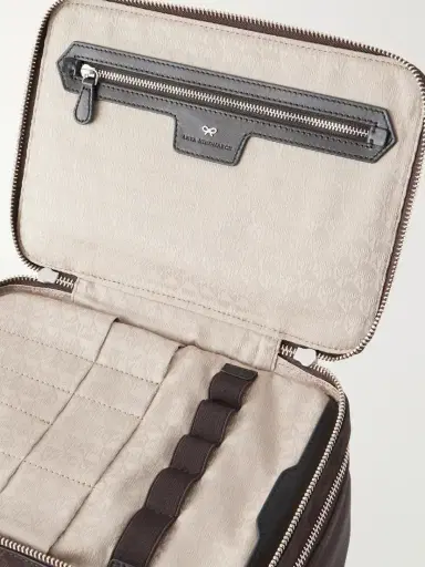 Anya Hindmarch Suede-trimmed Shell Vanity Case | Thumbnail 4 Anya Hindmarch Suede-trimmed Shell Vanity Case | Thumbnail 4
