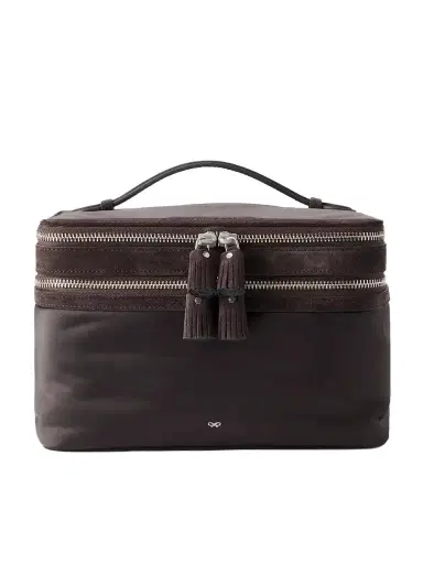 Anya Hindmarch Suede-trimmed Shell Vanity Case | Thumbnail 1 Anya Hindmarch Suede-trimmed Shell Vanity Case | Thumbnail 1