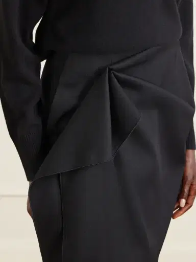 Lanvin Asymmetric Wool Midi Skirt | Thumbnail 4 Lanvin Asymmetric Wool Midi Skirt | Thumbnail 4
