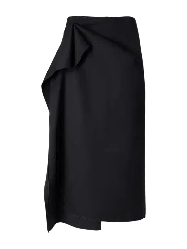 Lanvin Asymmetric Wool Midi Skirt | Thumbnail 1 Lanvin Asymmetric Wool Midi Skirt | Thumbnail 1