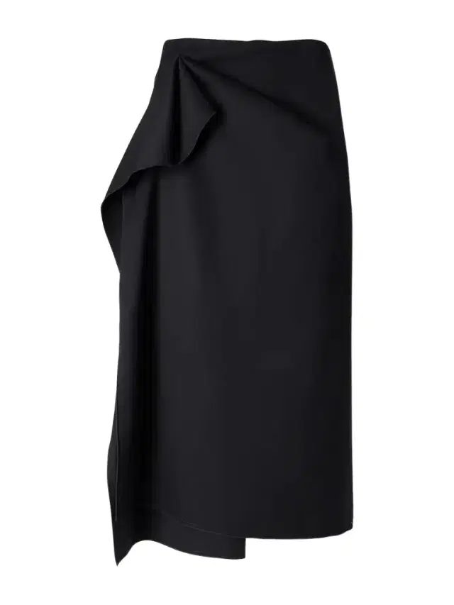 Lanvin Asymmetric Wool Midi Skirt