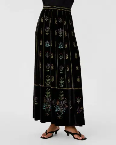 Emporio Sirenuse Camille Skirt with Agra Embroidery | Thumbnail 3
