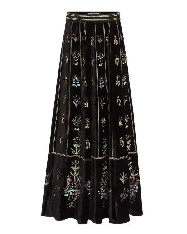 Emporio Sirenuse Camille Skirt with Agra Embroidery