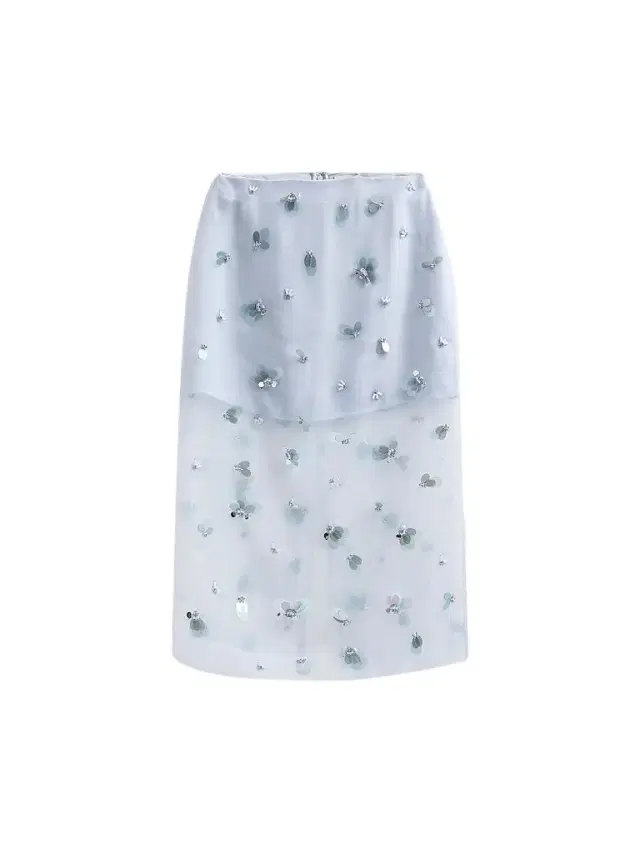 Women's Delilah Silk Midi Skirt - Periwinkle Sky