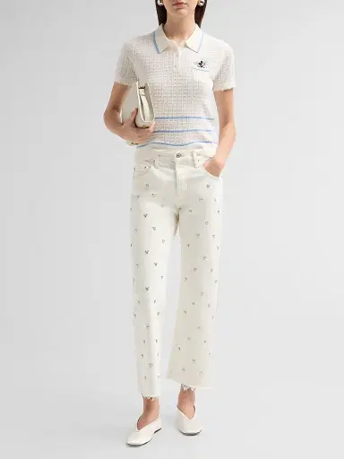 RE/DONE Women's Beau Embellished Boyfriend Jeans | Thumbnail 2