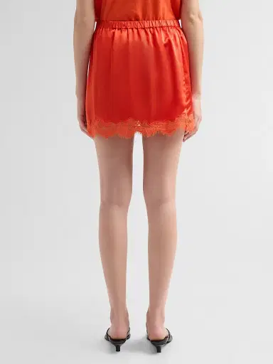 RE/DONE Women's Alexis Silk-Blend Lace Slip Mini Skirt | Thumbnail 3