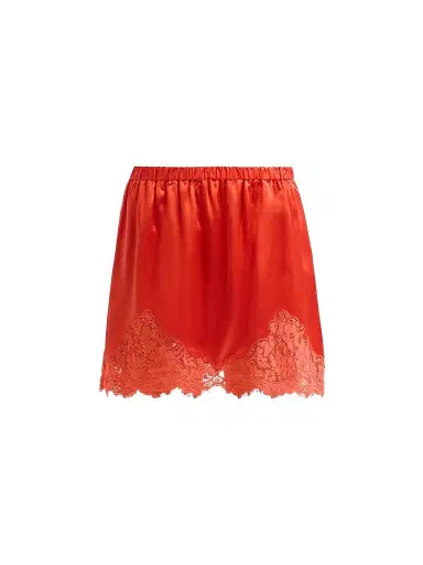 RE/DONE Women's Alexis Silk-Blend Lace Slip Mini Skirt | Thumbnail 1