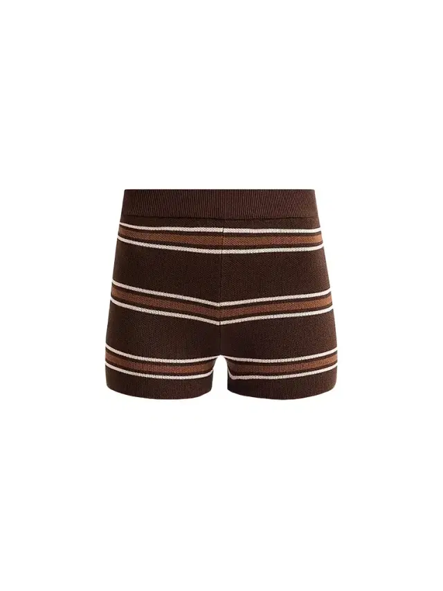 SEROYA Women's Kel Striped Knit Shorts - Bosun Brown Stripe