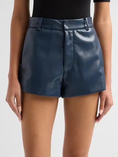 Generation Love Women's Jax Vegan Leather Shorts - Peacock | Thumbnail 5 Generation Love Women's Jax Vegan Leather Shorts - Peacock | Thumbnail 5
