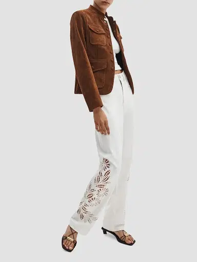 rag & bone Women's Mercer Suede Blazer - Brown - Size 12 | Thumbnail 2 rag & bone Women's Mercer Suede Blazer - Brown - Size 12 | Thumbnail 2