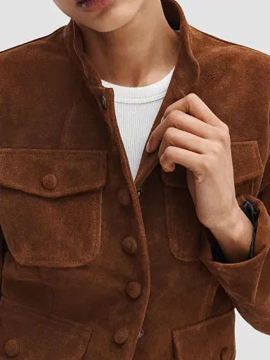 rag & bone Women's Mercer Suede Blazer - Brown - Size 12 | Thumbnail 5 rag & bone Women's Mercer Suede Blazer - Brown - Size 12 | Thumbnail 5