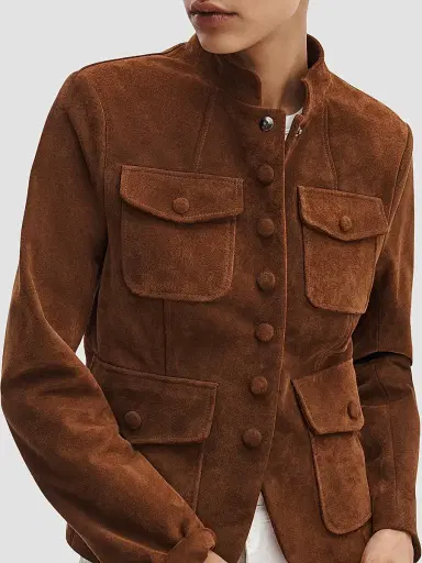 rag & bone Women's Mercer Suede Blazer - Brown - Size 12 | Thumbnail 6 rag & bone Women's Mercer Suede Blazer - Brown - Size 12 | Thumbnail 6