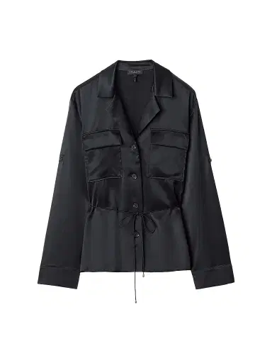 rag & bone Women's Sonny Silk Blouse - Black - Size XL | Thumbnail 1