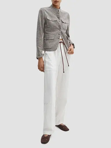 rag & bone Women's Mercer Ponte Blazer - Black Plaid - Size 16 | Thumbnail 2