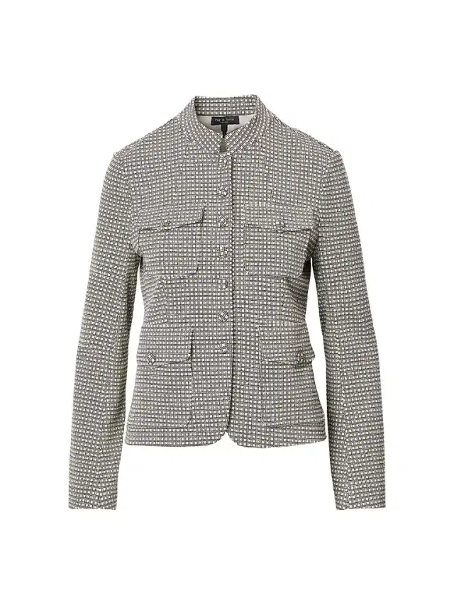 rag & bone Women's Mercer Ponte Blazer - Black Plaid