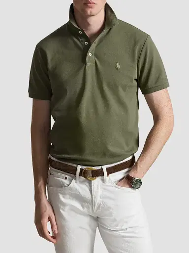 Polo Ralph Lauren Men's Classic-Fit Stretch-Cotton Polo Shirt - Cruise Olive | Thumbnail 4