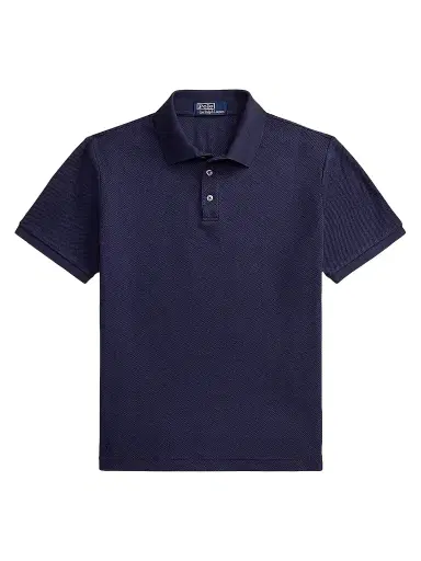 Polo Ralph Lauren Men's Cotton Pointelle Polo Shirt - Newport Navy | Thumbnail 1