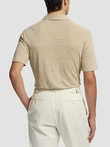 Ralph Lauren Purple Label Men's Linen-Jersey Short-Sleeve Polo Shirt - Champagne - Size XXL | Thumbnail 3 Ralph Lauren Purple Label Men's Linen-Jersey Short-Sleeve Polo Shirt - Champagne - Size XXL | Thumbnail 3