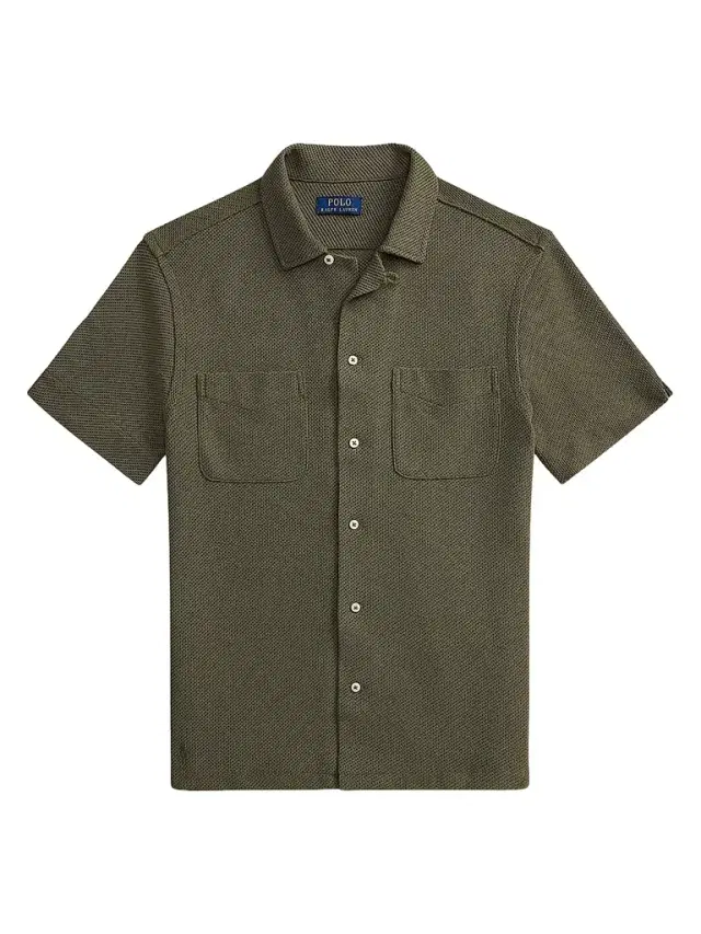 Polo Ralph Lauren Men's Pointelle Textured Short-Sleeve Shirt - Cruise Olive
