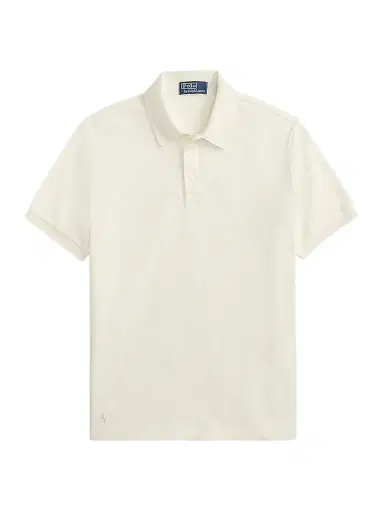 Polo Ralph Lauren Men's Cotton Pointelle Polo Shirt - Pale Cream | Thumbnail 1