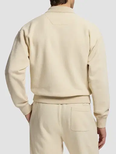 Ralph Lauren Purple Label Men's Cotton-Cashmere Polo Sweatshirt - Limestone | Thumbnail 3 Ralph Lauren Purple Label Men's Cotton-Cashmere Polo Sweatshirt - Limestone | Thumbnail 3