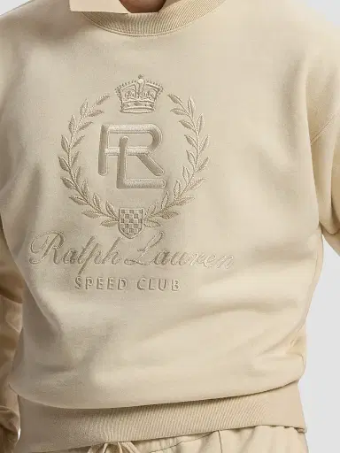 Ralph Lauren Purple Label Men's Cotton-Cashmere Polo Sweatshirt - Limestone | Thumbnail 5 Ralph Lauren Purple Label Men's Cotton-Cashmere Polo Sweatshirt - Limestone | Thumbnail 5