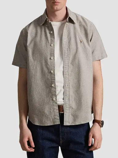 Polo Ralph Lauren Men's Short-Sleeve Oxford Shirt - Nutmeg Brown - Size XXL | Thumbnail 4 Polo Ralph Lauren Men's Short-Sleeve Oxford Shirt - Nutmeg Brown - Size XXL | Thumbnail 4