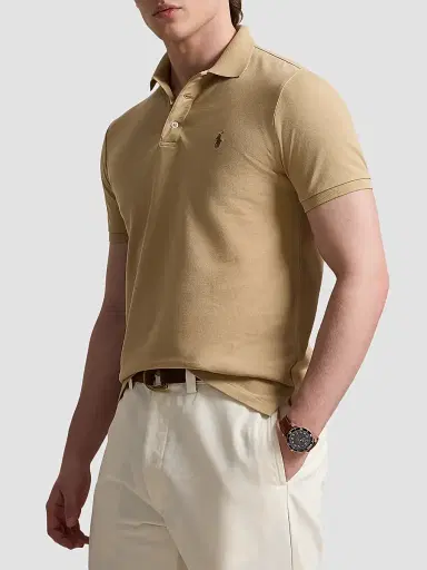 Polo Ralph Lauren Men's Classic-Fit Stretch-Cotton Polo Shirt - Vintage Khaki - Size XXL | Thumbnail 4
