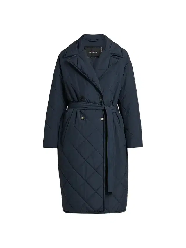 Kiton Women's Quilted Belted Trench Coat - Blue