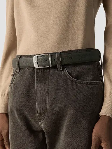 Zegna Men's Leather Belt | Thumbnail 3 Zegna Men's Leather Belt | Thumbnail 3