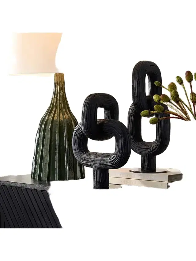 Arteriors Merritt 2-Piece Sculpture Set - Black