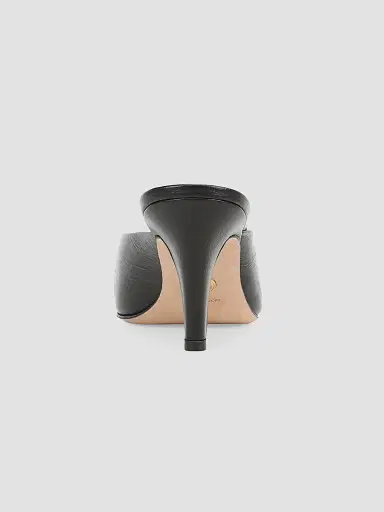 Veronica Beard Women's Rochelle 75MM Cabochon Leather Mules - Black | Thumbnail 3 Veronica Beard Women's Rochelle 75MM Cabochon Leather Mules - Black | Thumbnail 3