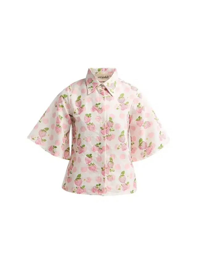 Verandah Women's Bejewelled Crop Shirt - Blush Berries