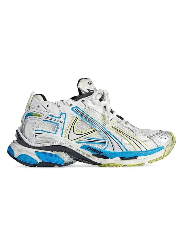 Balenciaga Men's Runner Gradient Sneakers - Yellow Blue