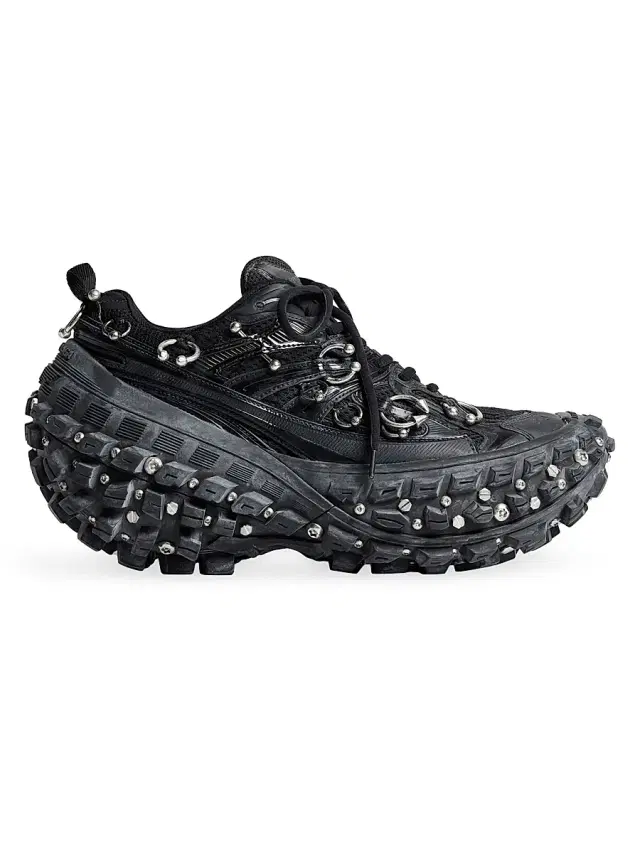 Balenciaga Men's Bouncer Screw Sneakers With Piercings - Black