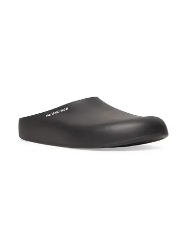 Balenciaga Men's Mule Slide - Black White | Thumbnail 2 Balenciaga Men's Mule Slide - Black White | Thumbnail 2